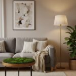 Machový stolík zelený