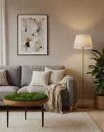 Machový stolík zelený