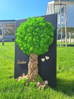 Machový strom na čiernom podklade 30x40cm – Obrázok 3