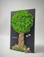 Machový strom na čiernom podklade 30x40cm – Obrázok 6