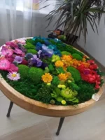 Machový stolík kvetinový – Obrázok 5