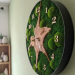 Machové hodiny kombinácia drevo, kopčekový a plochý mach