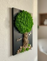 Machový strom na čiernom podklade 30x40cm – Obrázok 2