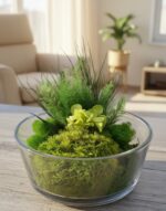 Sklenená machová miska 20cm – Obrázok 2