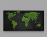 Machová mapa sveta na čiernom podklade – Obrázok 8